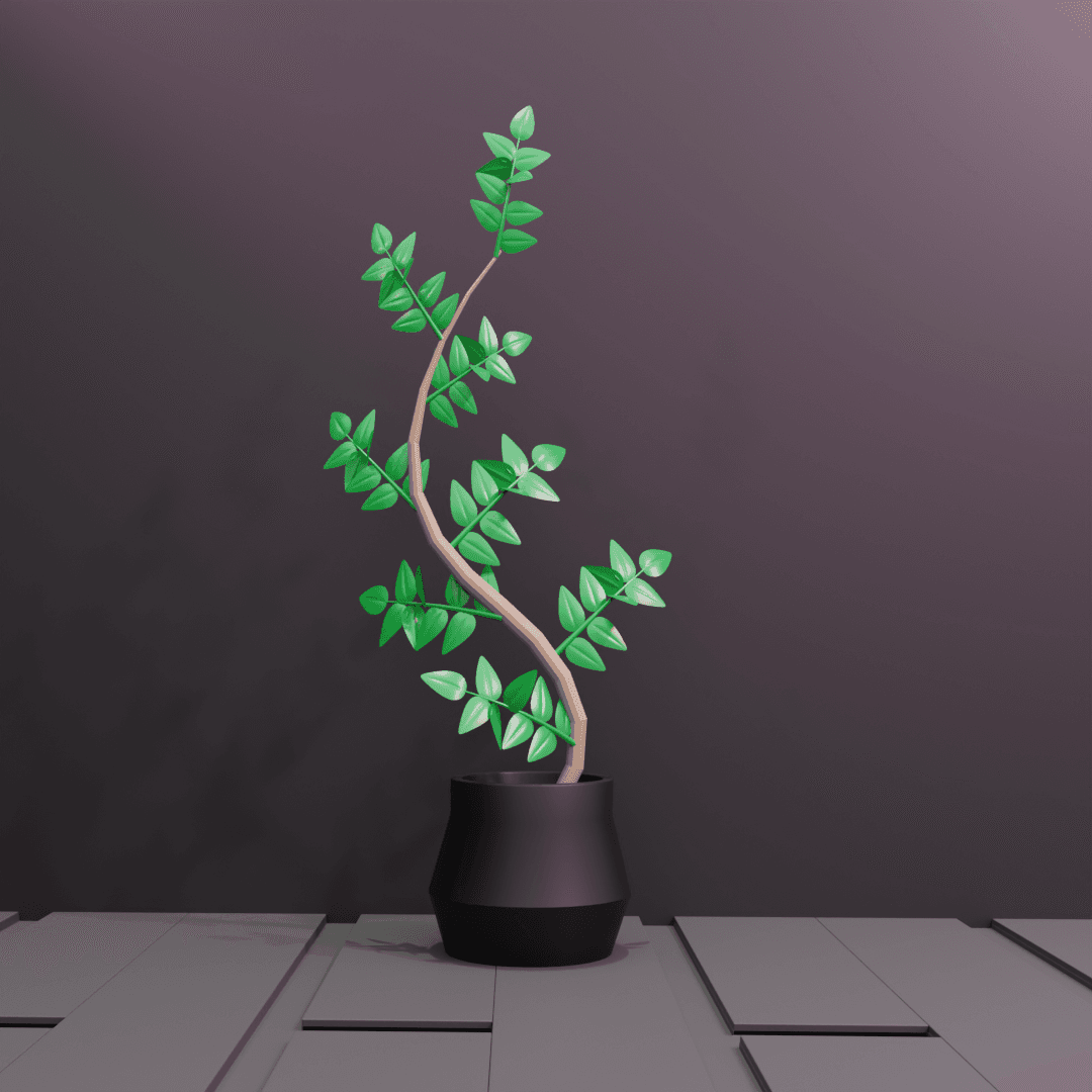 An office plant creaetd in 3D.